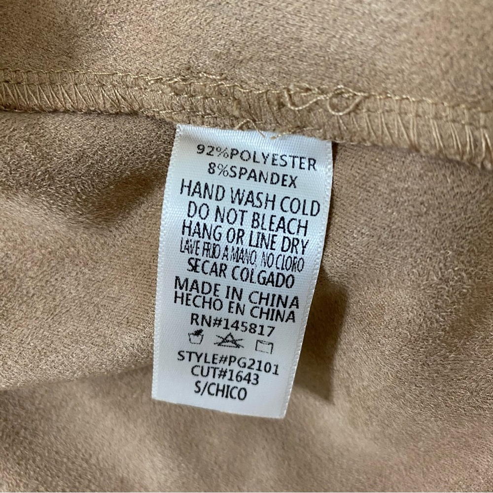 PRIVY Tan Faux Suede Women's Jacket - Picture 4 of 5